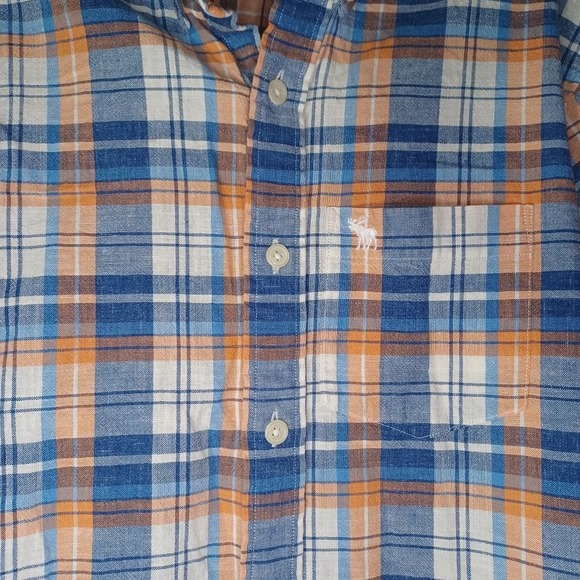 Abercrombie & Fitch muscle plaid button down shirt - Picture 6 of 9